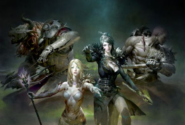 Guild Wars 2,Ruan Jia,jocuri pe PC,fan al artei,Video Game Art,fete jocuri video