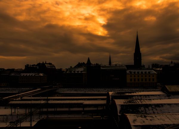 Sonnenlicht,Stadt,Stadtbild,Betrachtung,Sonnenuntergang,Nacht-