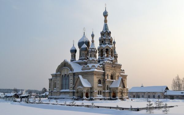 Церковь,деревня,spassky church,yaroslavl region,снег,Зима