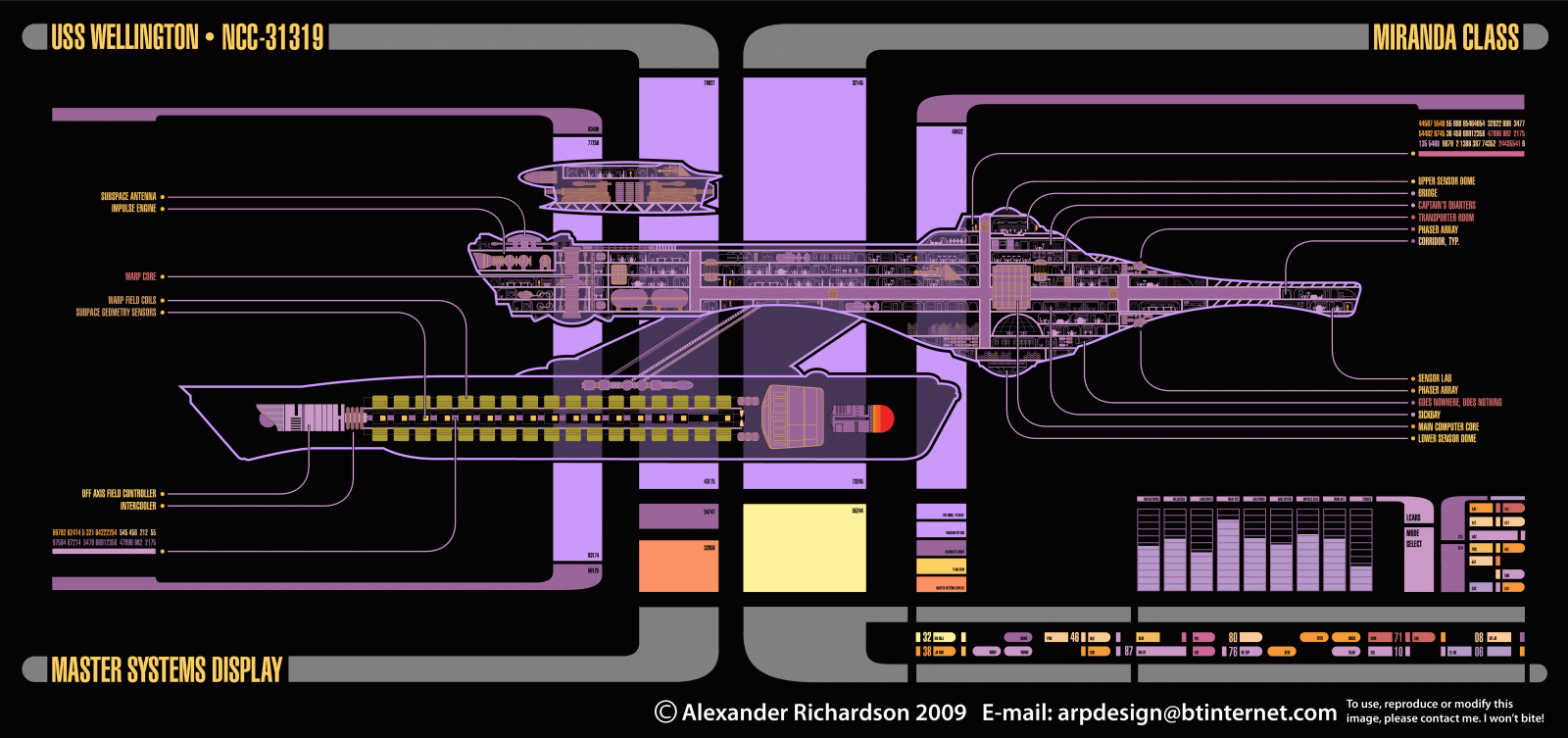 스타 트랙, Miranda Class, 스타 트랙 다음 세대, Deck Plans, 번호, 2009 년, USS Wellington, USS Wellington NCC 31319