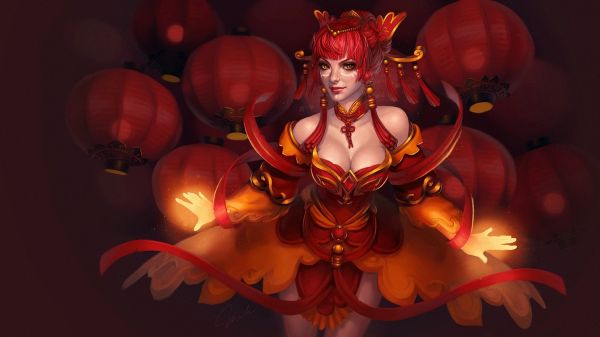 Dota 2,Dota,Lina,Lina Inverse,flor,Captura de tela