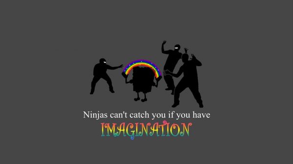 Les ninjas ne peuvent pas vous attraper si,Ninjas,SpongeBob SquarePants,arcs en ciel