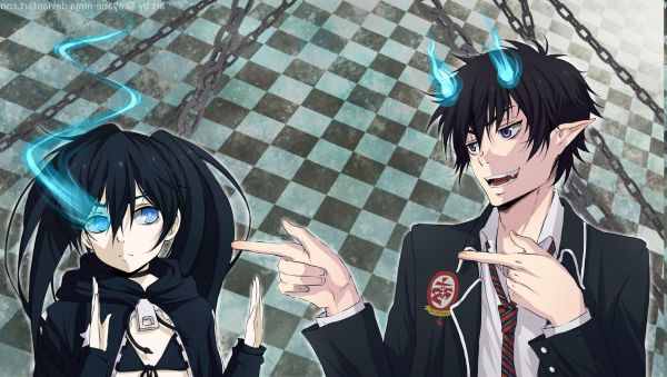 Anime,Exorcista azul,Okumura Rin,Mangaka,Cabello negro,1527x863 px