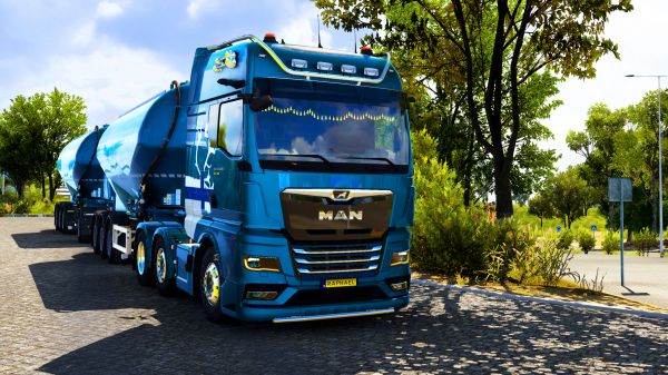 Euro Truck Simulator 2,lastbil,truck man,blå lastbiler,Finsk,MAN Company