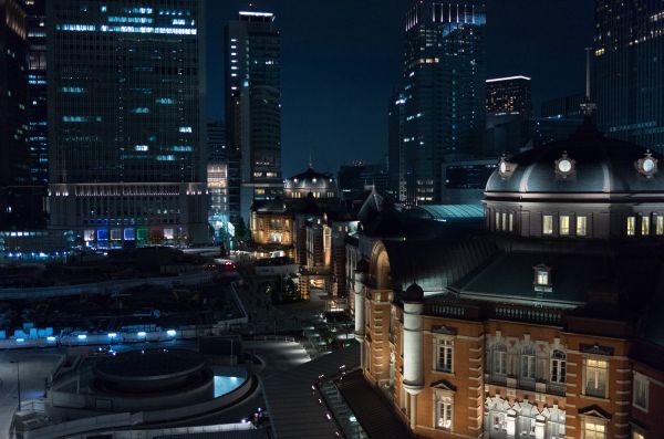 Japão, cidade, Paisagem urbana, noite, reflexão, rua