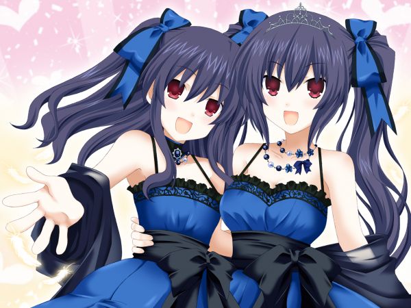 аниме,Аниме девушки,Hyperdimension Neptunia,Noire Hyperdimension Neptunia,Uni Hyperdimension Neptunia,Хвостик