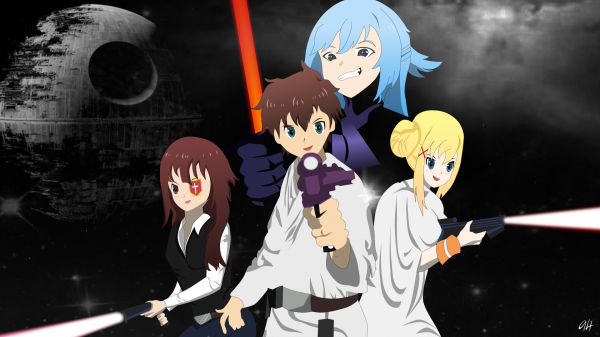 Kono Subarashii Sekai ni Shukufuku wo,Sat Kazuma Kono Subarashii Sekai ni Shukufuku wo,Aqua KonoSuba,Megumin,Karanlık KonoSuba,karşıdan karşıya geçmek