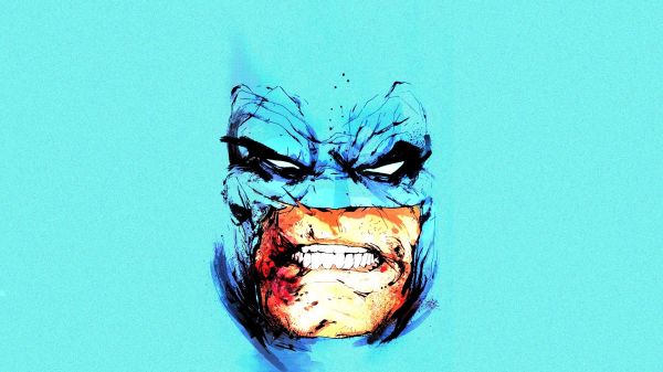 illustration,Batman,drawing,blue,cartoon,Batman The Dark Knight