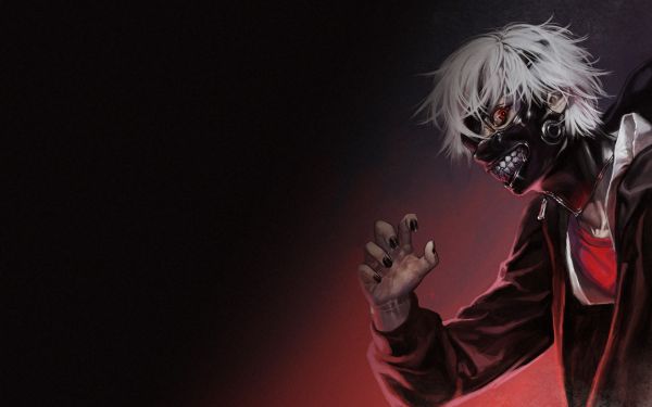 Anime,máscara,Kaneki Ken,Ghoul de Tokio,hombre,oscuridad