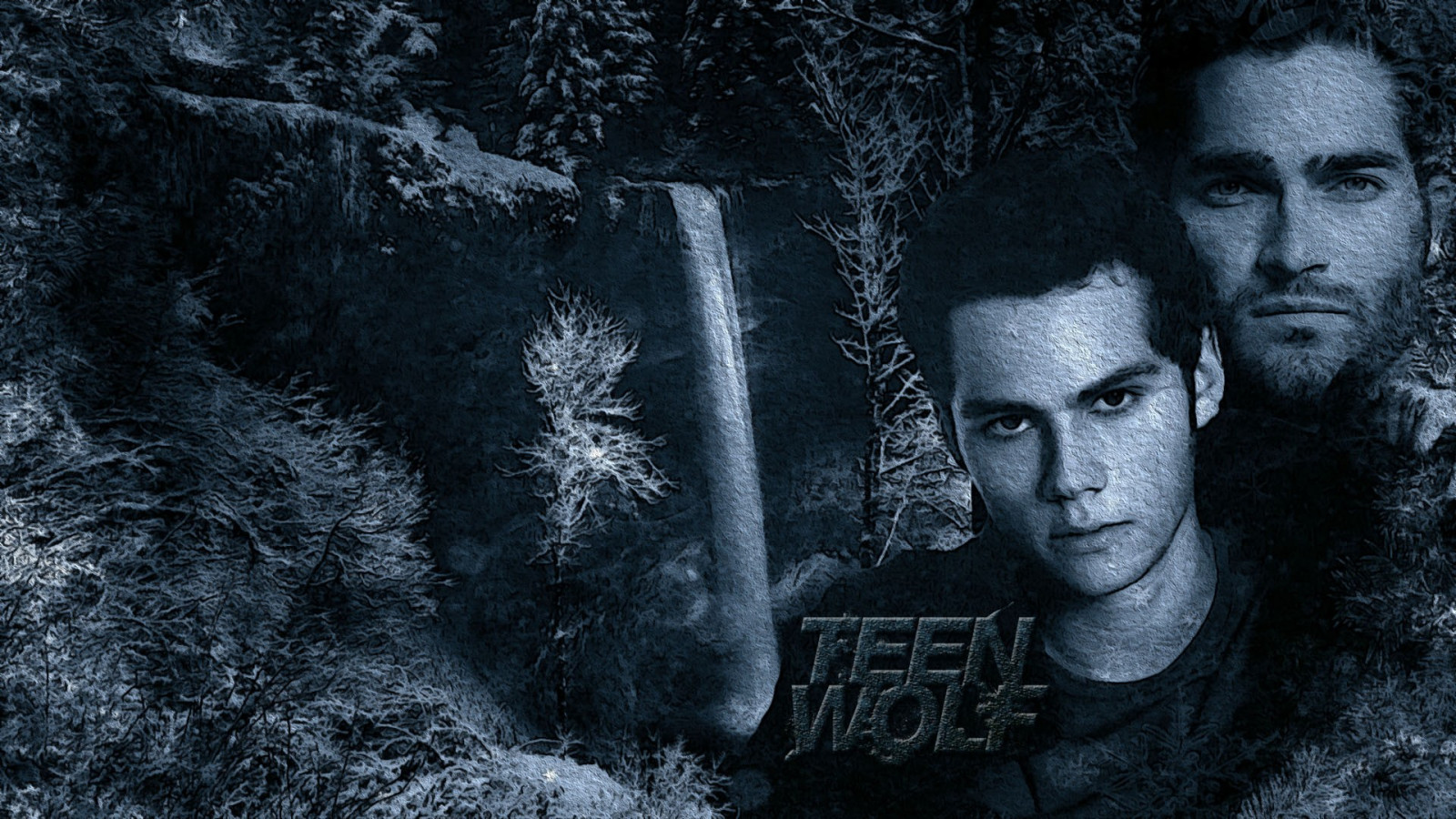 černobílý, dospívající vlk, Stiles Stilinski, Derek Hale, Tyler Hoechlin, Sterek, homoerotic, tma, Snímek obrazovky, 1920x1080 px, Černý a bílý, monochromatické fotografování, kryt alba, Man Candy, Dylan O'Brien, mtvs dospívající vlk