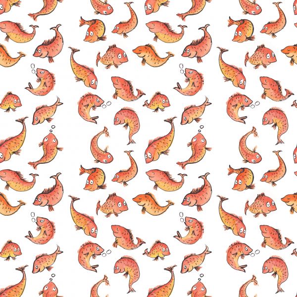 white,fish,yellow,simple,pattern,orange