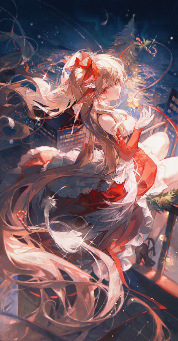 Azur Lane,思い返す,Formidable Azur Lane,クリスマス,夜空,クリスマスのあかり