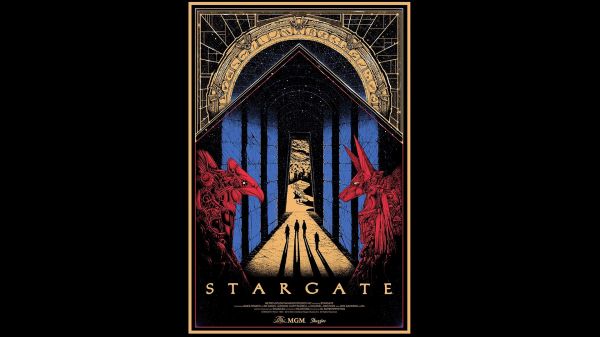 affiche de film, affiche, Stargate, capture d'écran, Police de caractère