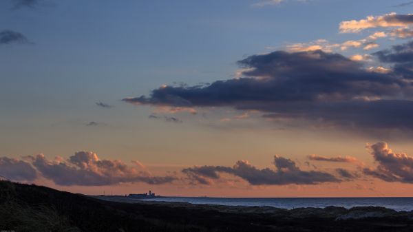 日光,風景,日没,海,水,海岸