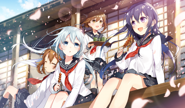 Akatsuki KanColle,anime,animemeisjes,Hibiki KanColle,Kantai Collection,Inazuma KanColle