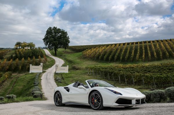 auto, veicolo, vista laterale, auto sportiva, Ferrari, bianca