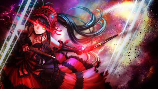 anime, animemeisjes, Date A Live, artwork, Tokisaki Kurumi, screenshot