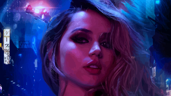 čepeľ bežec 2049,Joi,Ana de Armas,filmy,pri pohľade na diváka,dlhé vlasy