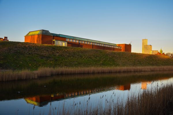 sunlight, landscape, sunset, water, reflection, architecture