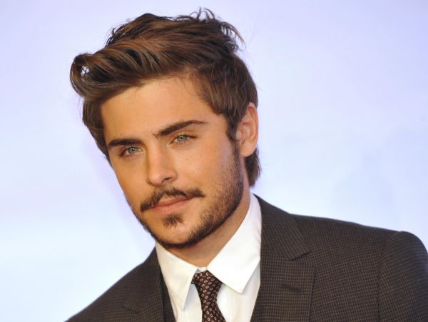 skådespelare,mustasch,skägg,brunett,Zac Efron,kostym