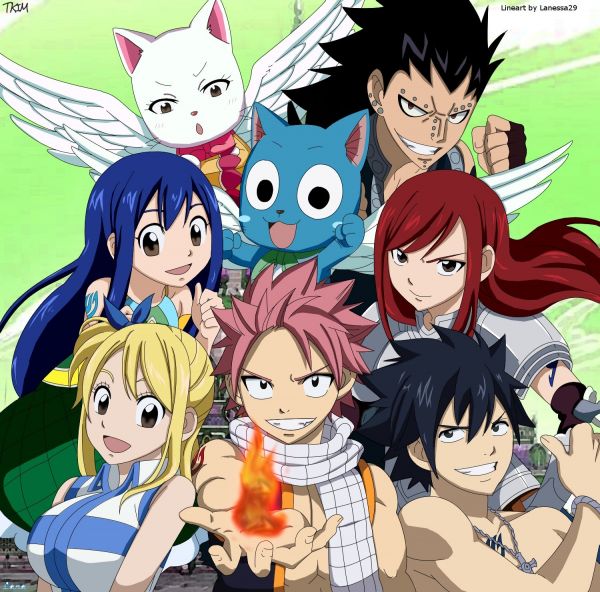 ilustrasi,anime,gambar kartun,fairy Tail,Scarlet Erza,Dragneel Natsu