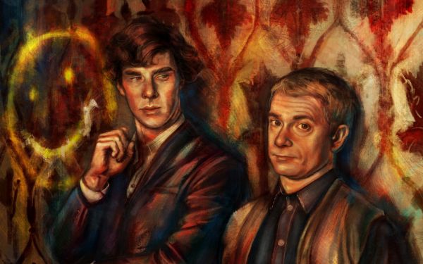 Benedict Cumberbatch,Martin Freeman,Sherlock,La peinture,art moderne,impressionniste