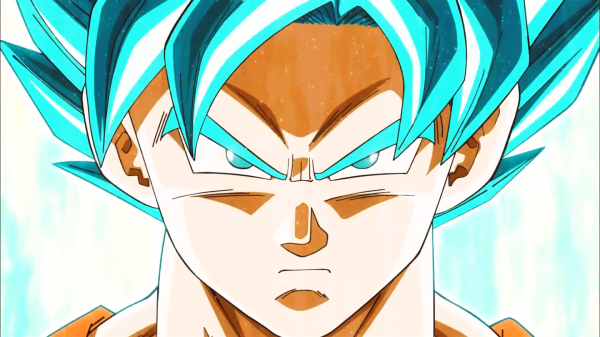 illustrazione,anime,cartone animato,Son Goku,Dragon Ball Super,Super Saiyan Blu