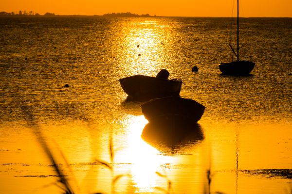 sollys,solnedgang,hav,vand,afspejling,båd