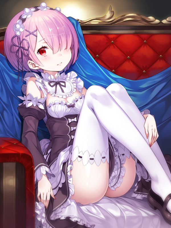 Re Zero Kara Hajimeru Isekai Seikatsu,Ram Re Zero,Sự phân chia,Đùi cao,tóc ngắn,Kamen no Maid Guy