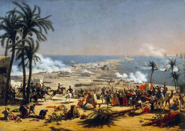 sota,kuvamateriaali,Louis Francois Lejeune,Napoleonic wars,Battle of Abukir,Ranskan armeijan