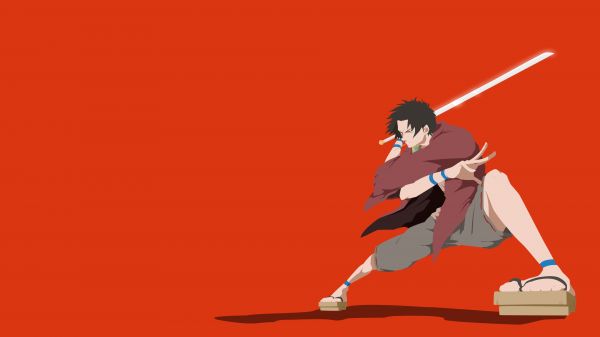 Samurai,Samurai Champloo,Katana,rot,Minimalismus,Einfacher hintergrund