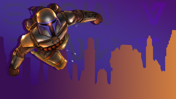 Jango Fett,Mandalorians,purple background