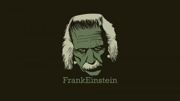 1920x1080 px,Albert Einstein,minimalism,Monster of Frankenstein