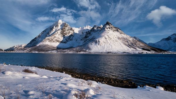 Norge,Lofoten,himmel,natur,snö,vinter-