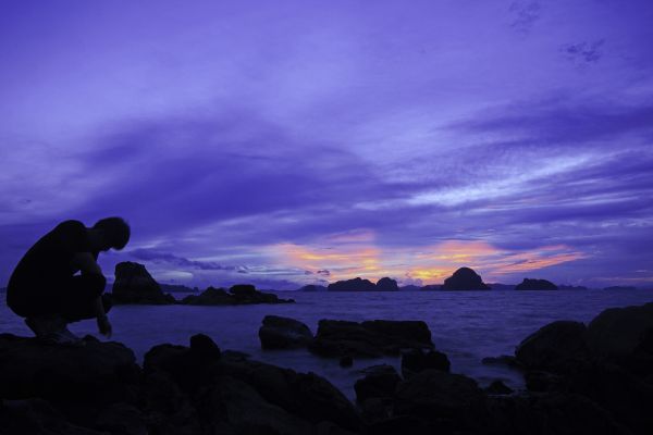 zonsondergang,Zon,reeks,Purper,Azië,Thailand