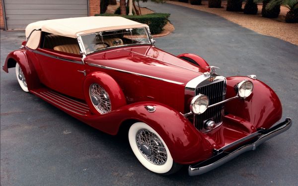 car, vehicle, vintage, Vintage car, red cars, Convertible