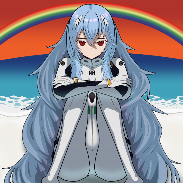 Anime, Chicas anime, Neon Genesis Evangelion, Ayanami Rei, pelo largo, Rebuild of Evangelion