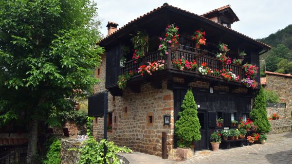 làng,Cantabria,Tây Ban Nha,Barcena Mayor