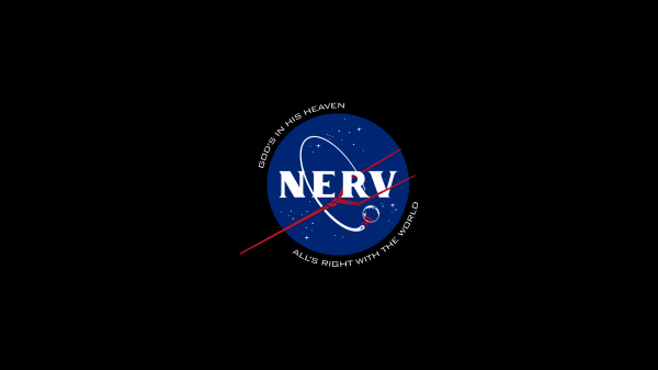 Neon Genesis Evangelion,nerv,siglă,logo-ul fictiv,fundal simplu