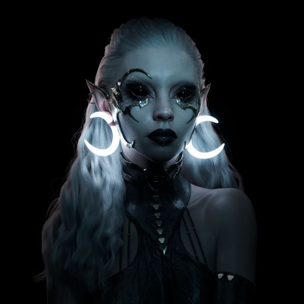 dark elf,Tom Newbury,CGI,women,elves,silver hair