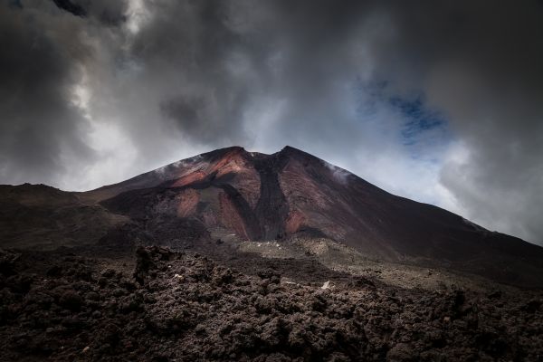 naturaleza, cielo, paisaje, Nubes, volcán, desierto