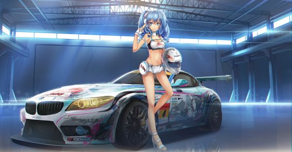 アニメ,レースカー,車,車両,BMW,ボーカロイド