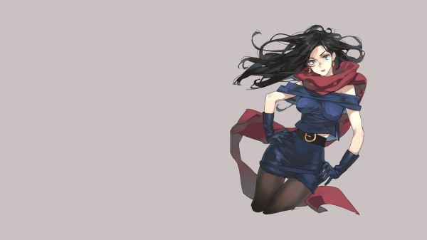 Chicas anime,JoJo's Bizarre Aventura All Star Battle,Lisa Lisa,Fondo simple,bufanda,Minimalismo