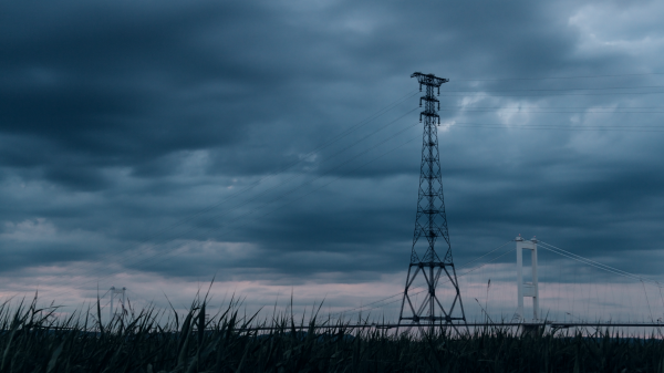 nuvens,ponte,Juncos,Linhas de energia,céu,Ao ar livre