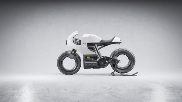 Cafe Racer,motociclo,concept car,futuristico,Shafeek Akil,Cybartian