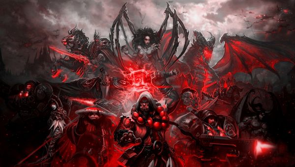 Blizzard Entertainment,Deathwing,Illidan,5000x2828 px,Chen Stormstout,Garrosh Hellscream