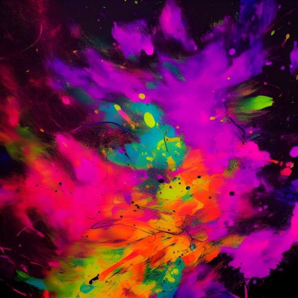 neon, splat, paint splash