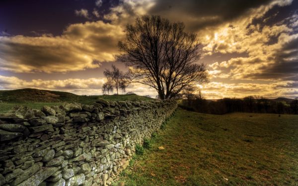 protection,frontière,clôture,des pierres,des nuages,ombres