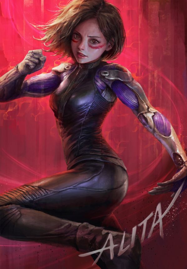 Alita de la batalla Alita,Cyborg,Obra de arte,mujer,ciencia ficción,Science Fiction Women