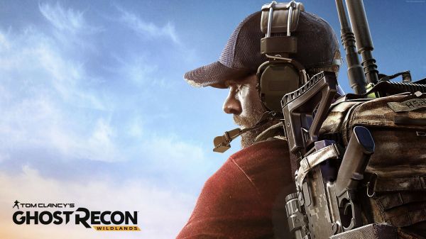 пистолет,оръжие,войник,Ghost Recon и Том Кланси,Ghost Recon и Том Кланси диви местности,небе